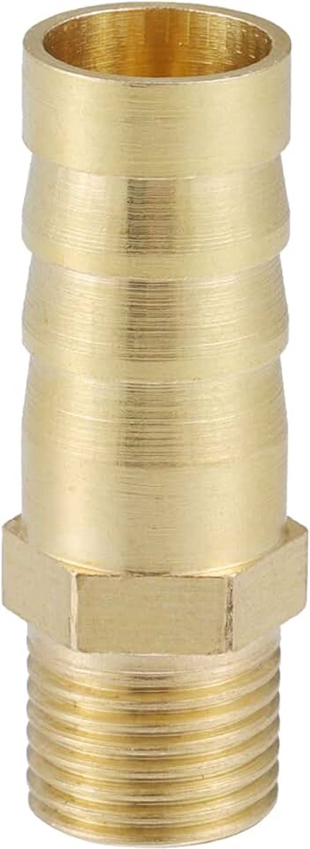 Dailygoods- Slangaansluiting Messing - Universele Pasvorm - 1/8'' NPT - Slangkoppeling - Corrosiebestendig - 30x11mm