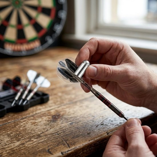 Zilverkleurige dart flight beschermers aluminium 12 stuks darts accessoires flight protectors metalen dopjes voor darts flights bescherming set — afbeelding 3