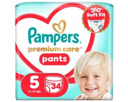 Pampers Premium Care Broekjes - Maat 5, 34 stuks, 9-17 kg