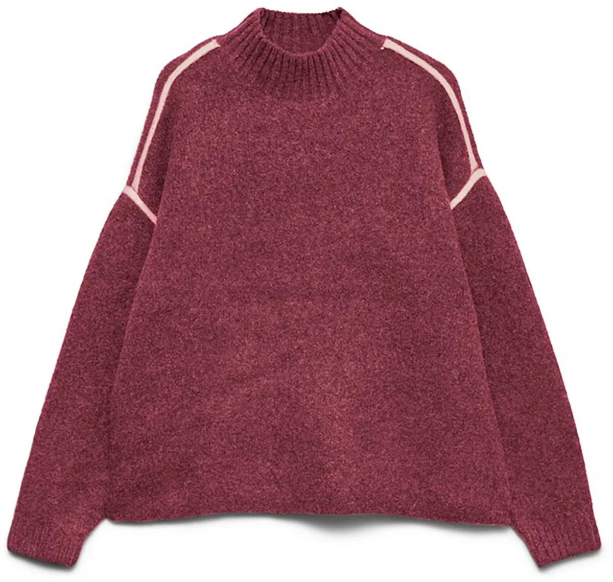 VERO MODA - VMBOOM LS HIGHNECK PIPING PULLOVER NOOS - Dames - Gebreide truien