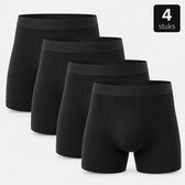Geweo Boxershort Heren - Onderbroeken Zwart - lange pijp - Katoen - XL - 4 Pack