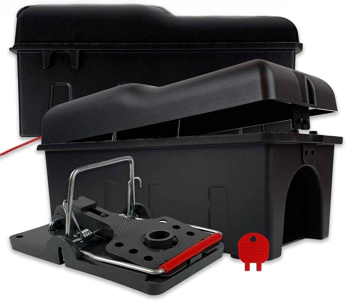 Val Klemmen - Ongediertebestrijding Set - Plaagdier Controle - Veilige Box - 2 Stuks - Zwart