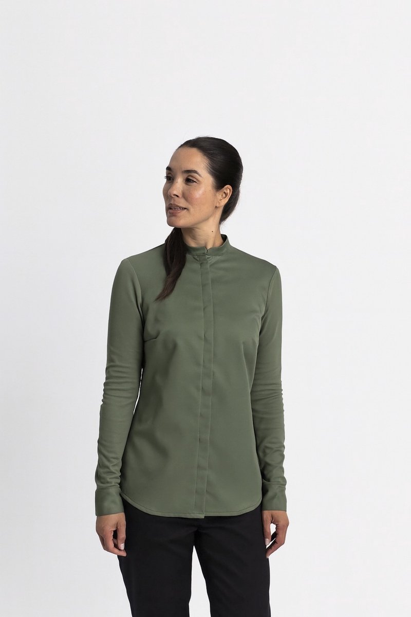 CG Workwear Ladies Care Chef Jacket Arona Longsleeve CGW03785 - White - 34