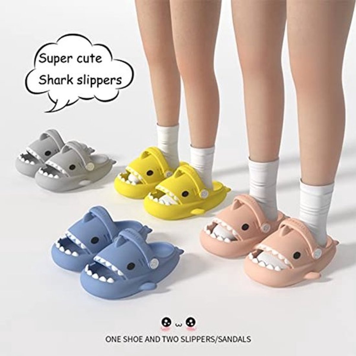 Zomer Haai Slippers voor Kinderen - Antislip Zwembadschoenen