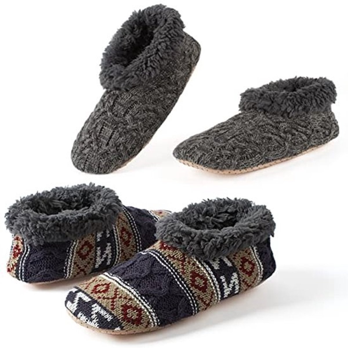 Winter Slipper Sokken voor Mannen – Fleece Gevoerd en Antislip, Warme Gezellige Thuis Laarzen
