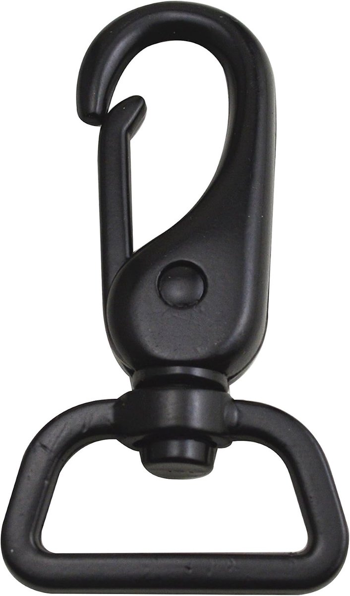 Zwarte D-ring Medium haak kreeft sluitingen Swivel Snap gesp