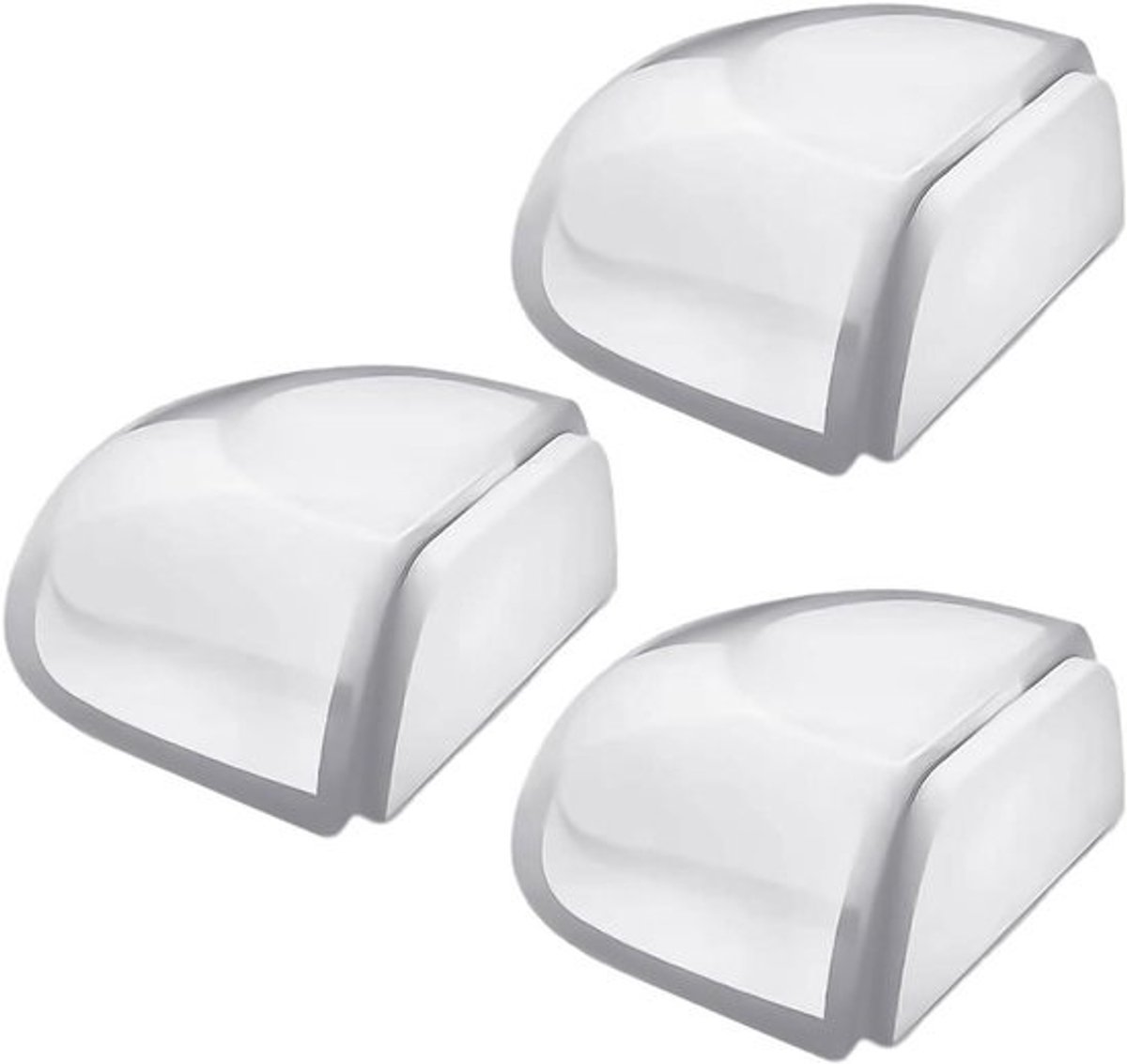 3 stuks transparante zelfklevende deurstoppers met geruisloze rubberen buffer