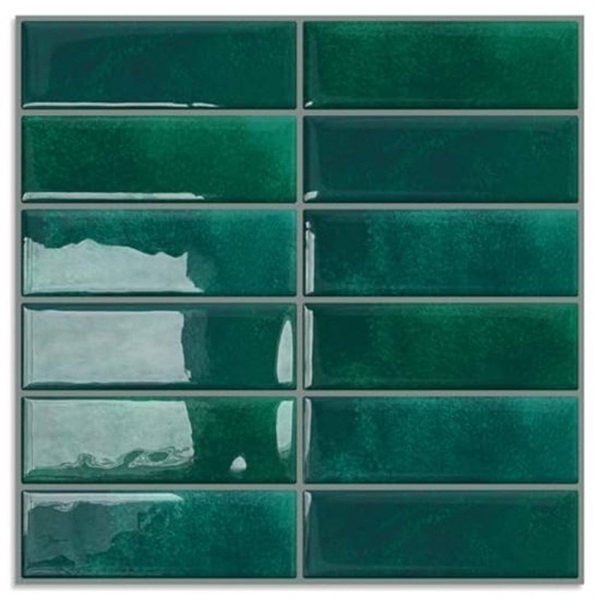 Plaktegels Muurtegels voor Keuken en Badkamer - 10 Vellen (30,5 x 30,5 cm) - Donkergroen