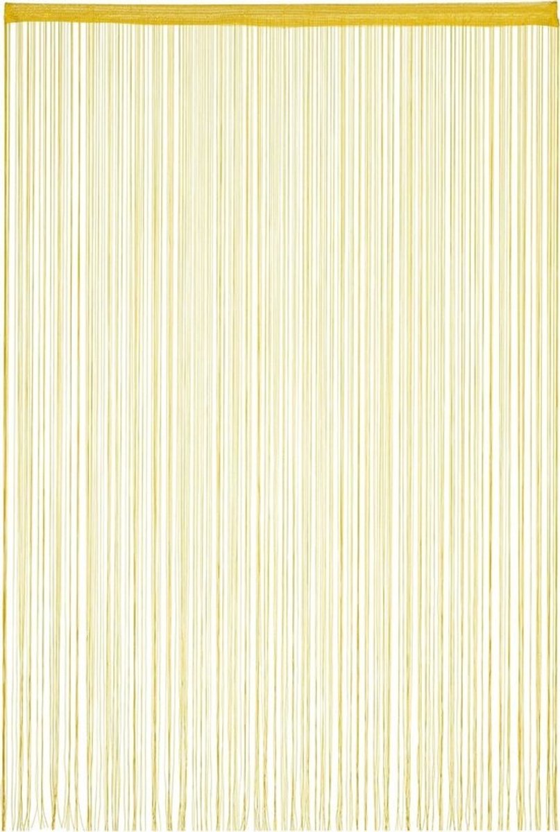 Vliegengordijn Draadgordijn 145 x 245 cm trekkoord in te korten - deuren ramen - wasbaar - goud