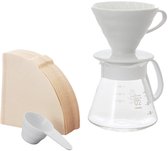 Hario V60 Set - Keramiek, Wit