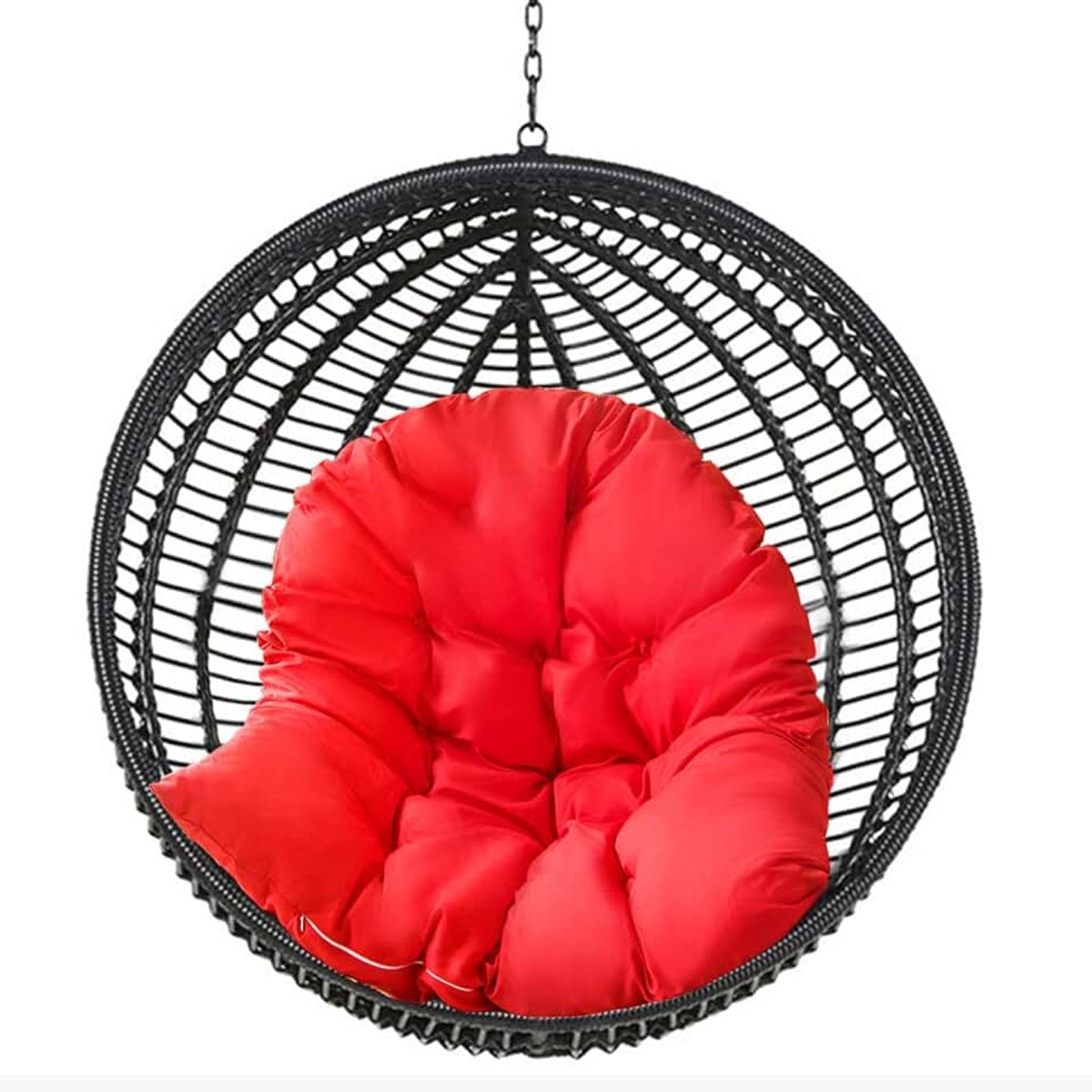 Stoel Pad Ei Hangmat Stoel Pad Enkele Verdikte Swing Schommelstoel Kussen Indoor Binnenplaats Tuin Zonder Schommel (rood, niet-Verwijderbaar)