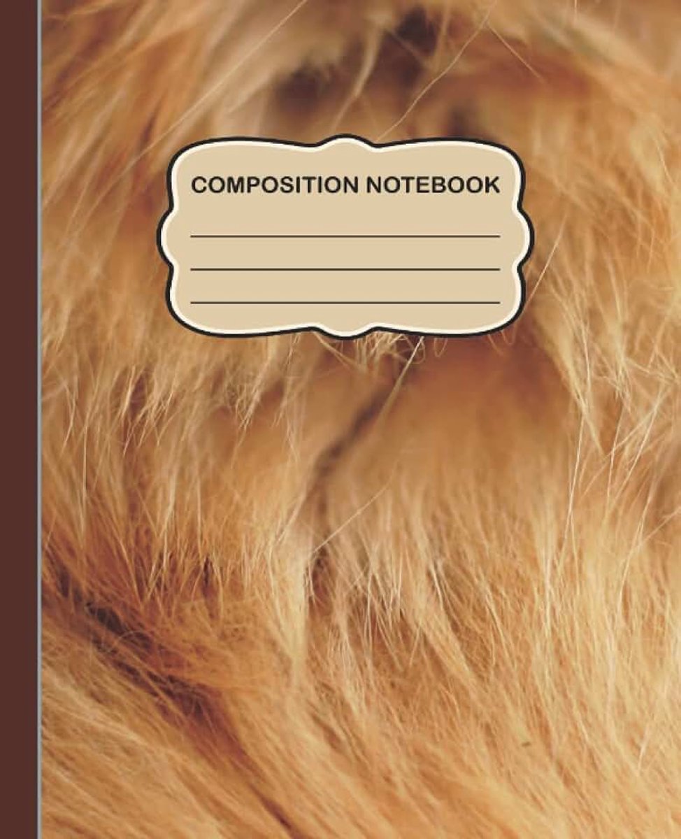 Lion Mane Composition Notebook: Wide Ruled Notebook 7.5 x 9.25 100 Pages