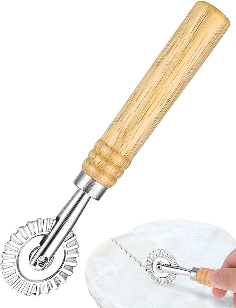 Pastry – 1 stuk snijwiel voor pastamaker, snijwals voor koekjes van roestvrij staal, bakgereedschap voor huis en keuken, voor pizza, pizza, noedels, zinklegering