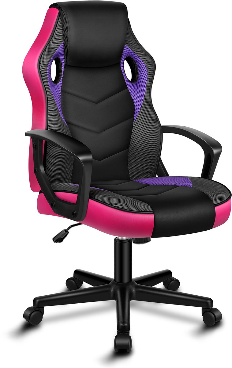 ALFORDSON Kantoorstoel, race-bureaustoel, draaibare gamingstoel voor pc, ergonomische gestoffeerde stoel, hoogteverstelbaar