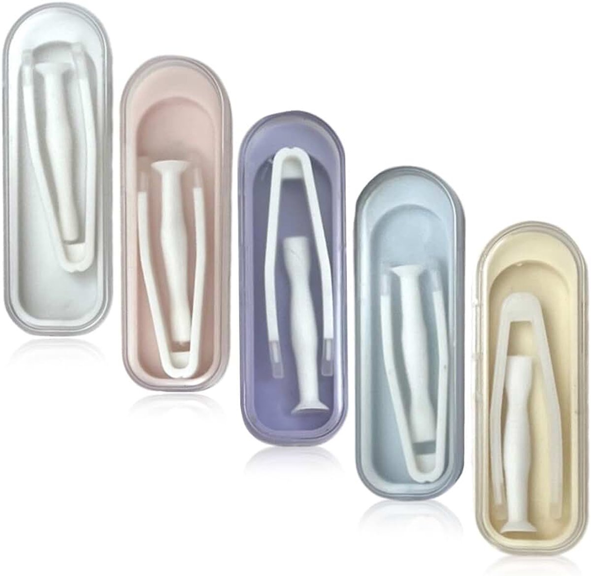 5 stuks contactlens pincetten, contactlens pincet, kunststof contactlens verwijderaar, contactlenzen verwijderen, contactlens inzethulp, contactlens verwijderder, Voor reizen, huishouden
