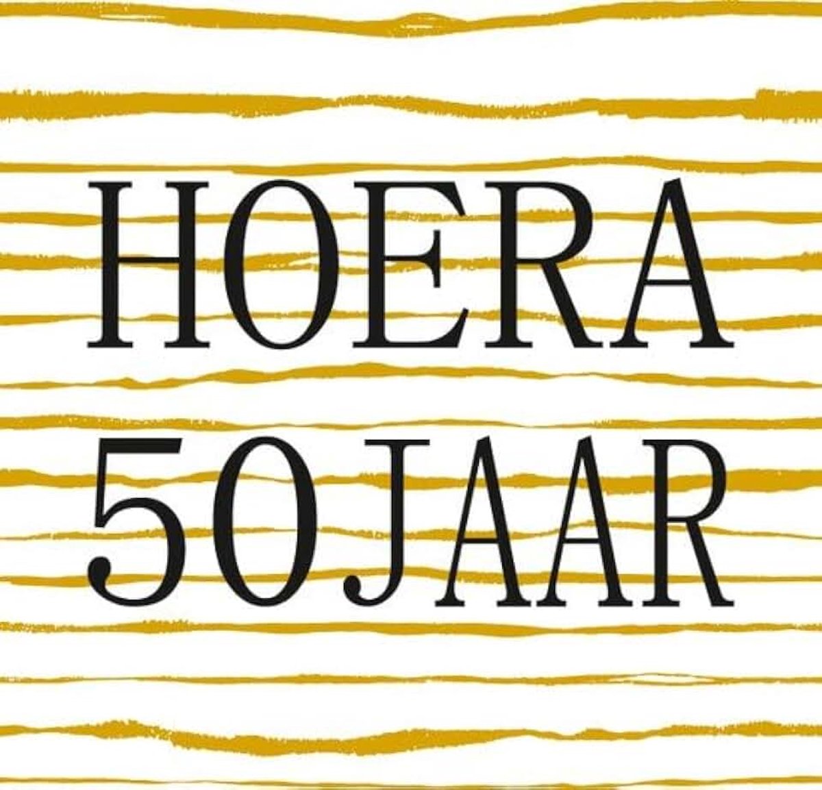 50 Jaar - Cadeaukaartjes - 20stuks - 7x7cm - Met Boorgaatje - Goud - Bloemkaartje - Mini Kaartjes