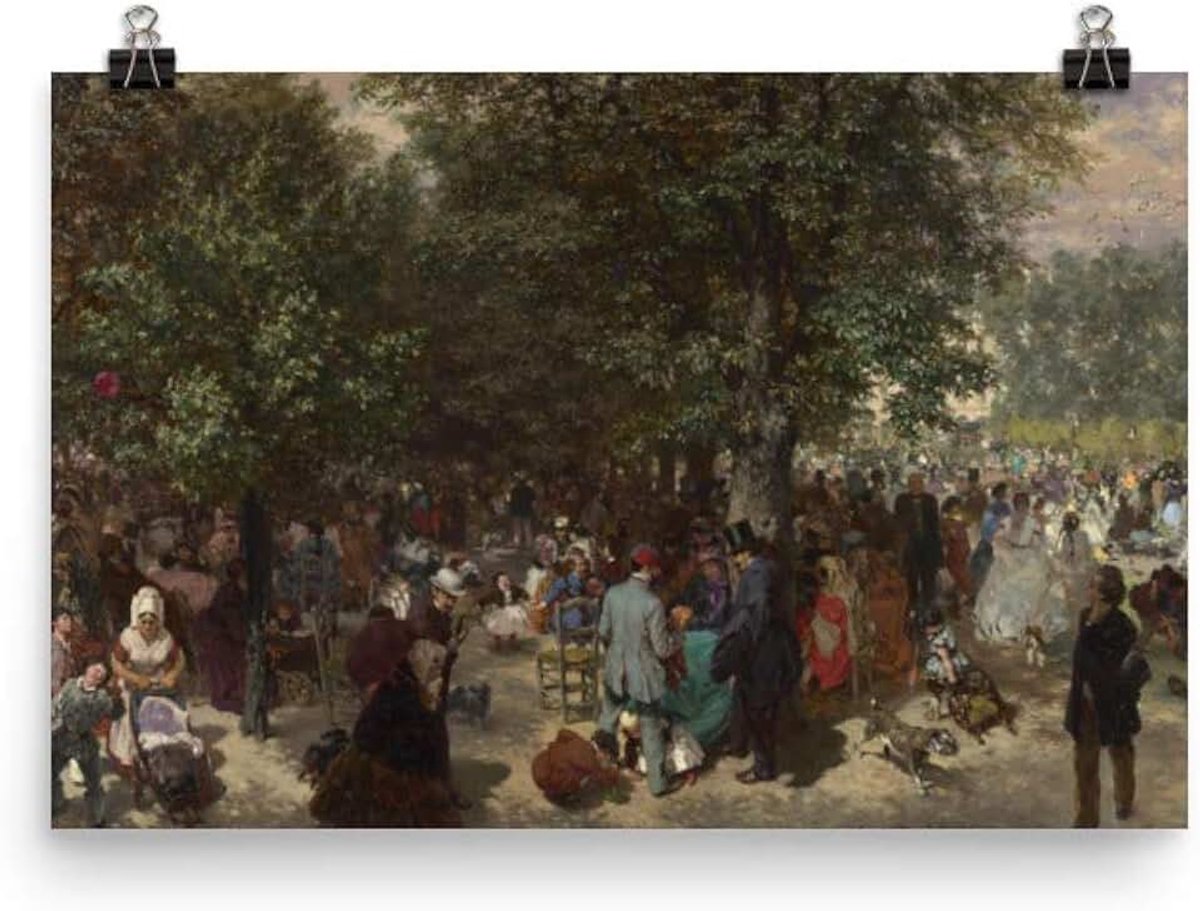 Middag in de Tuilerieën Tuinen Klassieke Fine Art Giclee Print Poster
