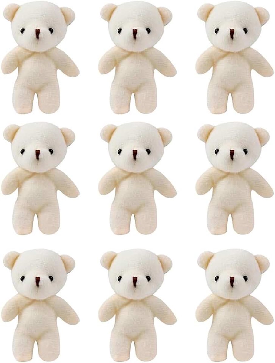 9 stuks teddybeer sleutelhangers, klein speelgoed voor verjaardag, kerstfeest, bruiloft