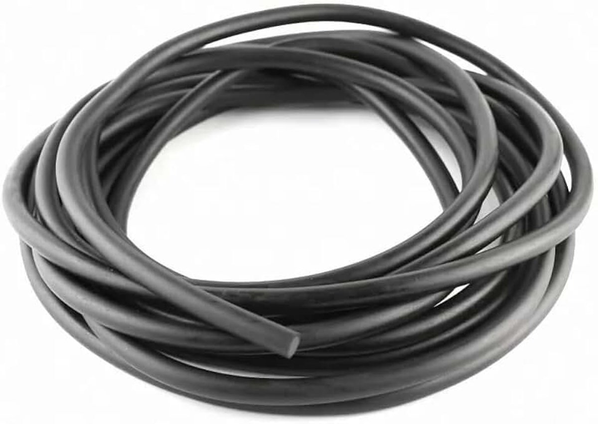 Koord afdichting rubber 1 m EPDM zwart rubberen koord rond schuimrubber voegkoord (diameter 12 mm)