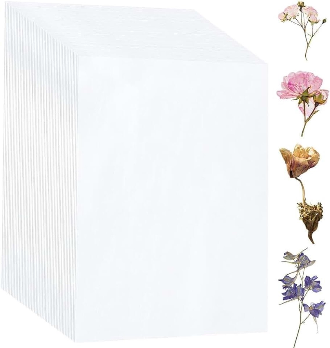 Stuks blottingpapier voor bloemenpers