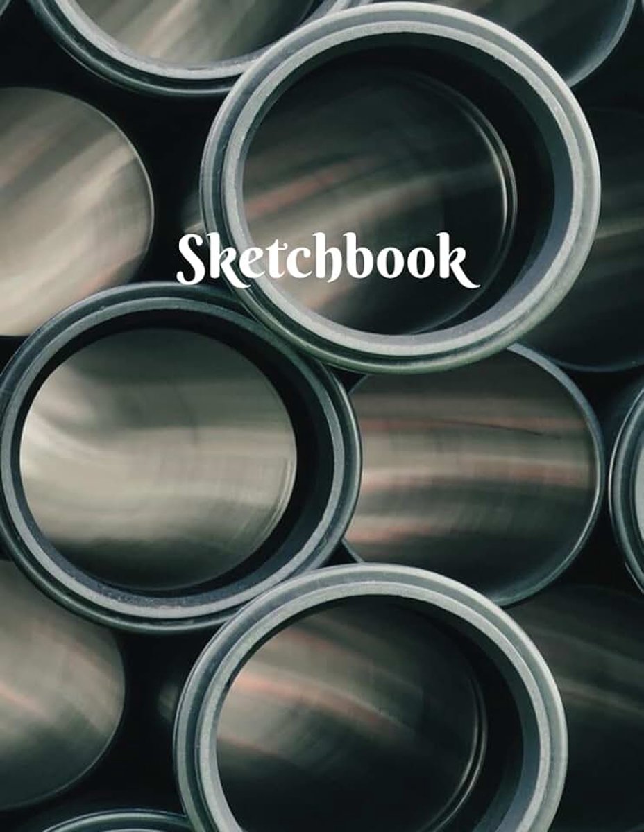 Chrome Circles Sketchbook for Men, Women, or Children: 150 Pages, Matte Cover