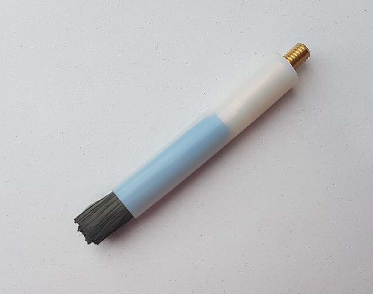 1 stuk koolstofvezelborstel koolborstel WIG / TIG met Teflon / PTFE huls (M6 buiten) 50mm bruikbare lengte