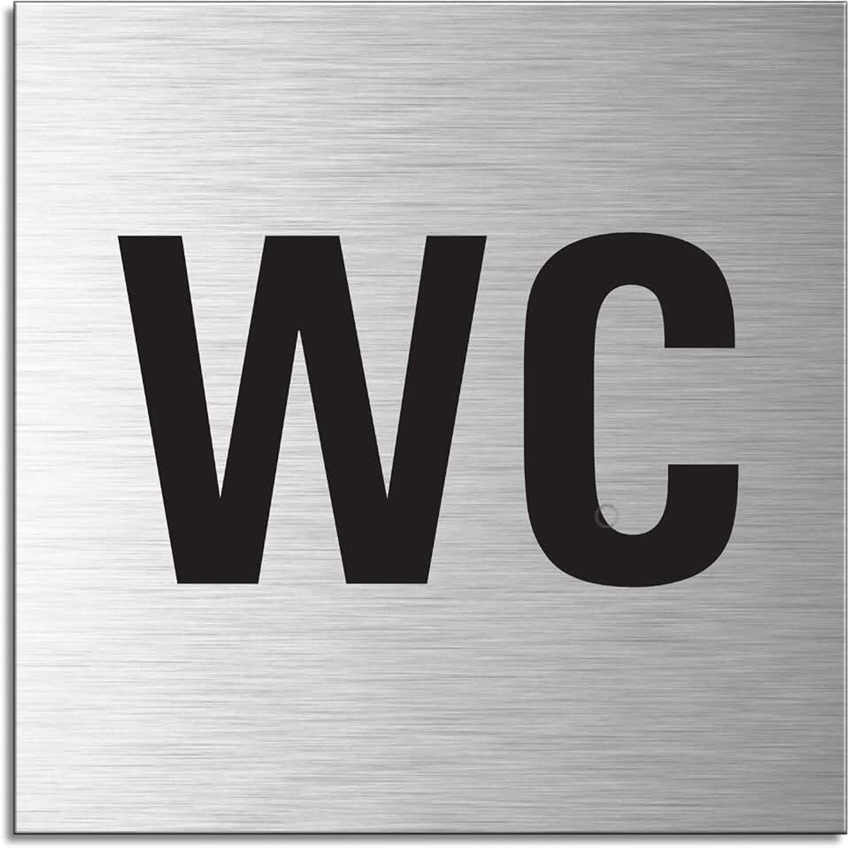 WC 120 x 120mm Aluminium RVS look zelfklevend Nr.17103-S