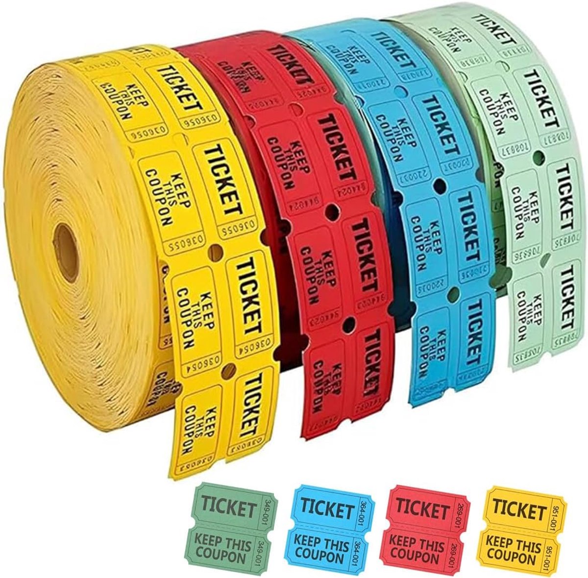 1000 stuks feesttickets, toegangsaccessoires, universele tickets, voor evenementen, carnaval, toegangskaarten, onderscheidingen en beloningen