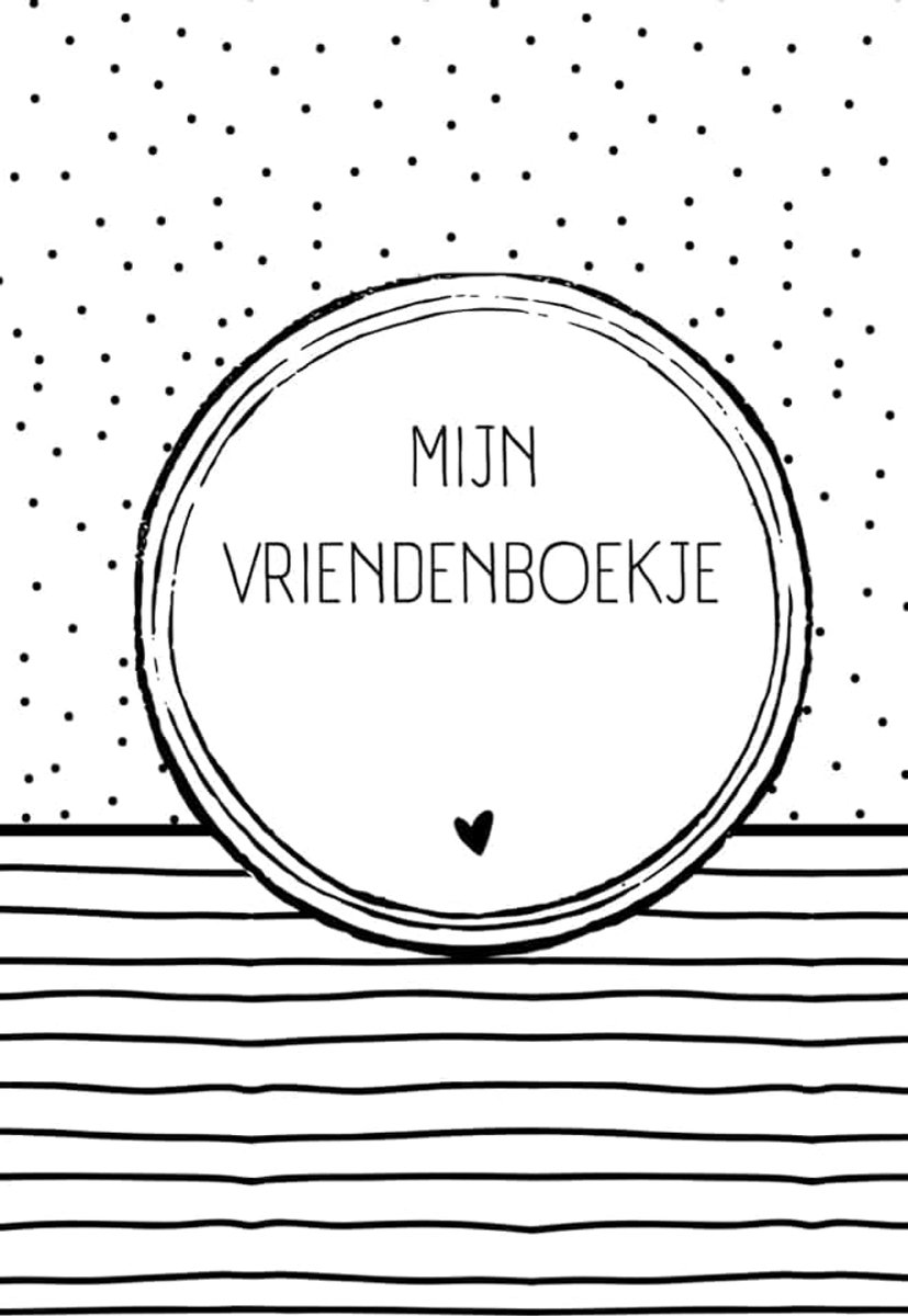 Leuke Boekjes Vriendenboekje - Voor al je herrinneringen aan de basisschool - Zwart wit - 50 vrienden