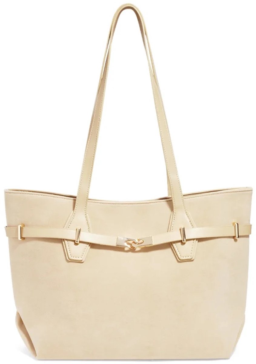 Yehwang Dames Handtas - PU Leer - Schoudertas - Casual - Beige