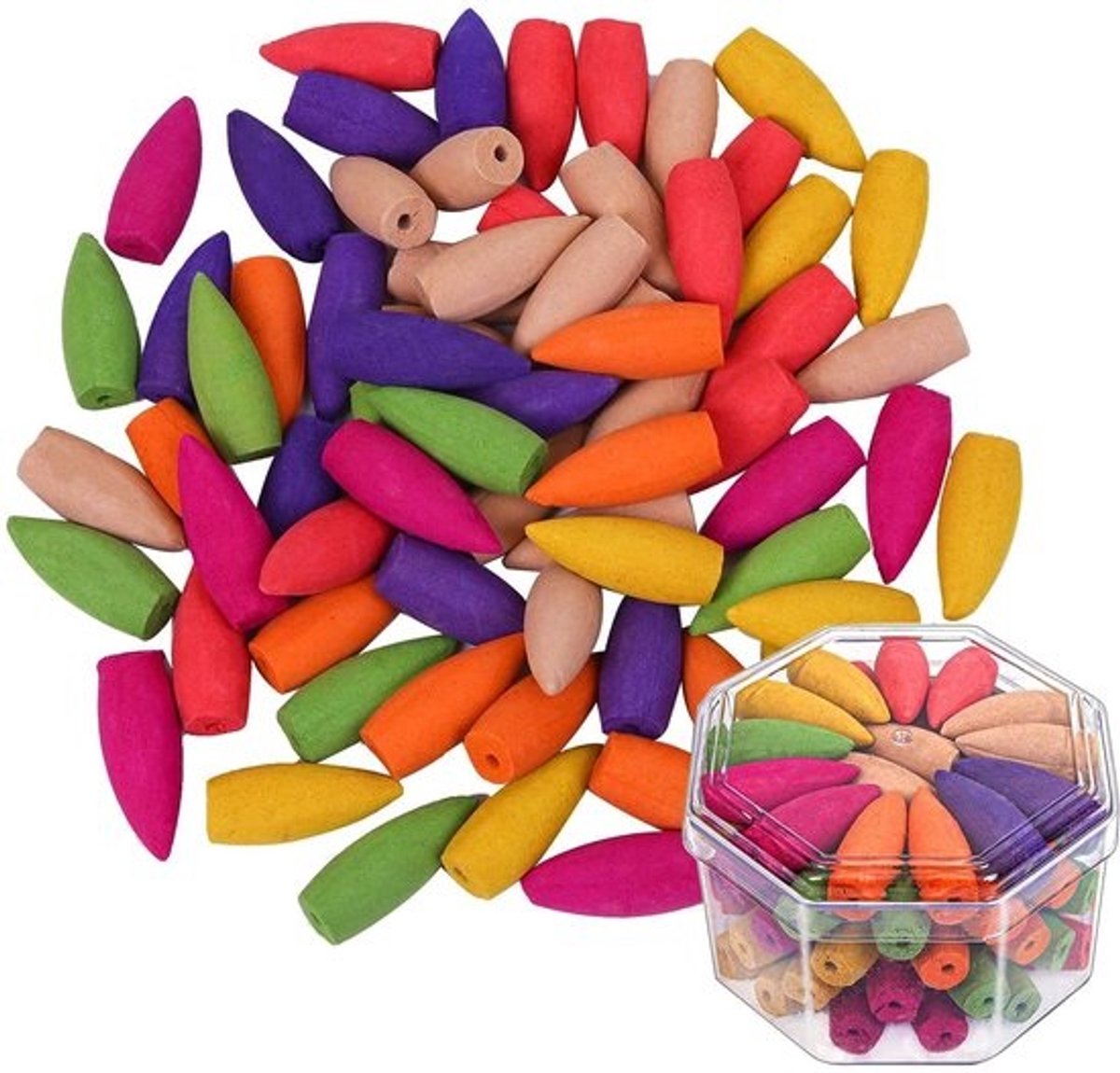 Dailygoods-wierookkegels - 70 stuks - Backflowkegels - Natuurlijke geuren - Watervalwierook - Geschikt voor thuis en kantoor - Brandduur 15 minuten
