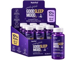 Nutriful Good Sleep Mood – Passiebloem Kruiden Shot – 10 x 30 ml – Met Citroenmelisse, Hop & Valeriaan – Bosvruchtensmaak