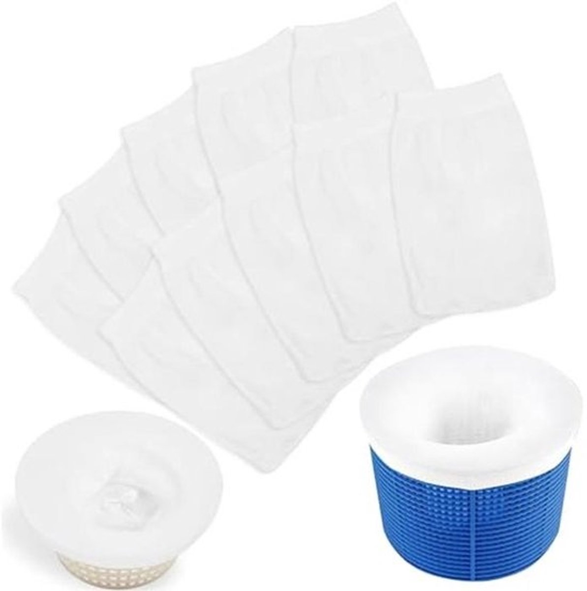 Skimmersokken voor Zwembaden - Herbruikbare Nylon Filtersokken voor Schone Zwemwater