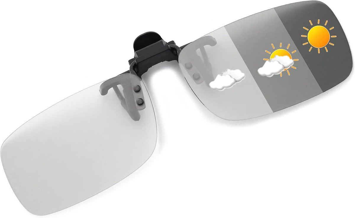 Gepolariseerde Clip op Zonnebril Frameloze Flip Up Lens voor Recept Glazen