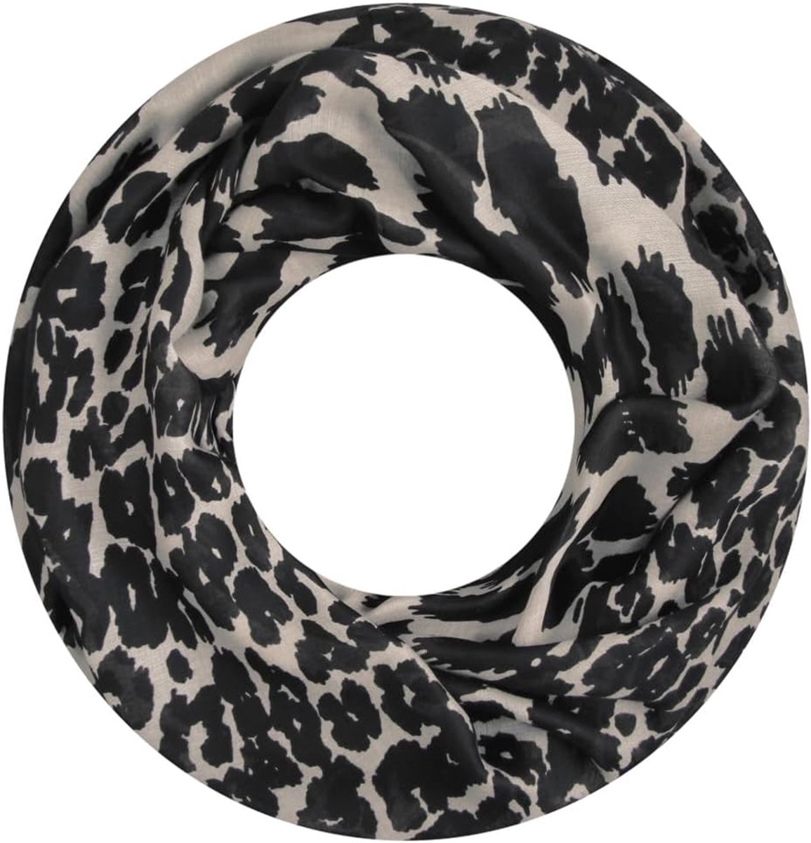Loop sjaal dames colsjaal - vele kleuren - modieuze loopsjaal - halsdoeken 880026, zwart 9, One Size