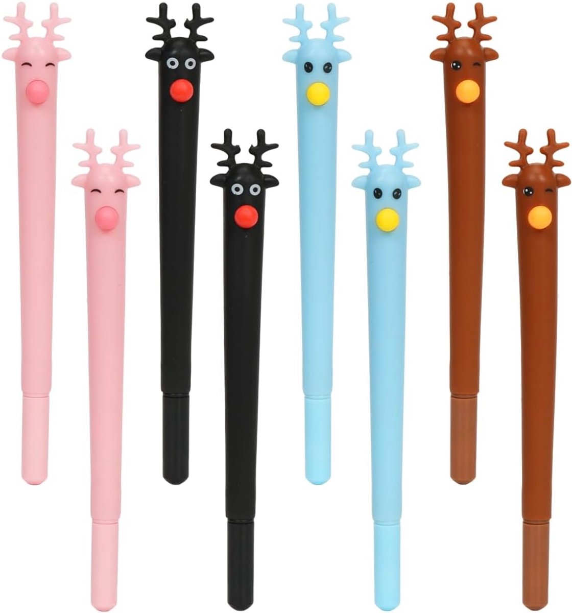 Balpen, creatieve pennen, kerststift, pennen met gewei, studenten schrijfwaren, kerstcadeaus 12 stuks
