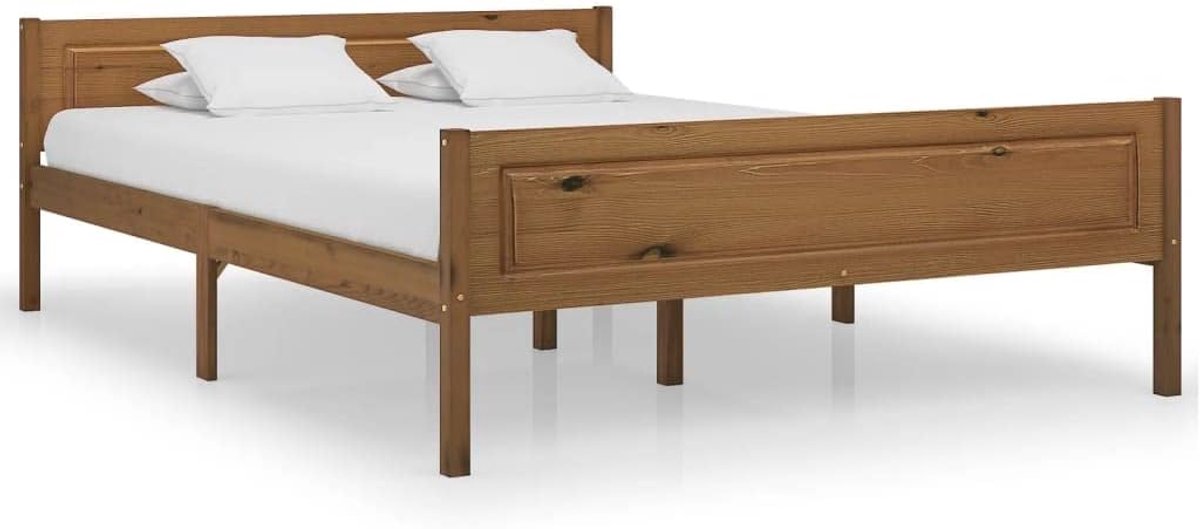 Grenenhout modern en koel bedframe 120x200 cm honingbruin