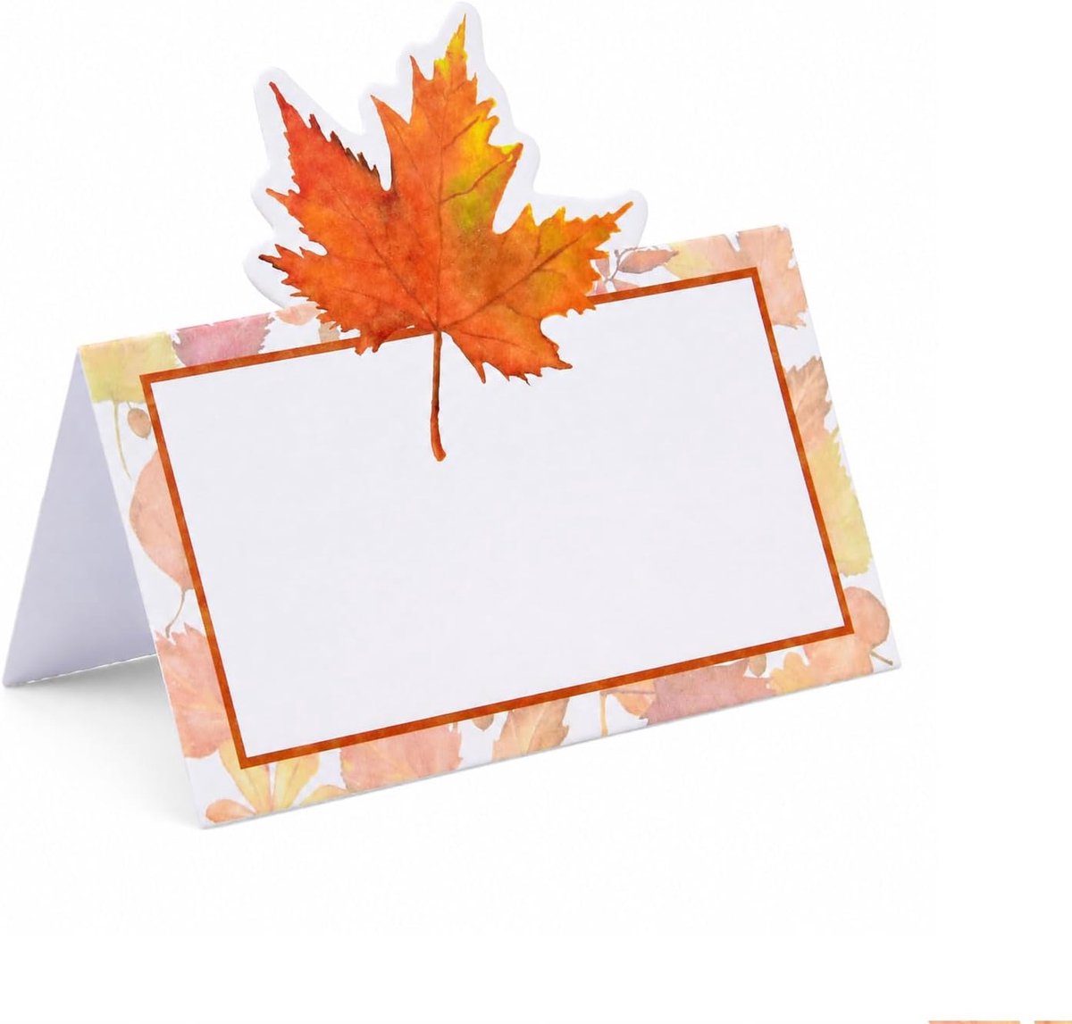 50 Stuk Tafelkaart Met Aquarel Esdoornblad, Plaatskaarten Herfst, Tafelkaarten Herfst, Herfstige Tafeldecoratie Voor Eettafels, Bruiloften, Verjaardagen En Oogstfeest Decoratie