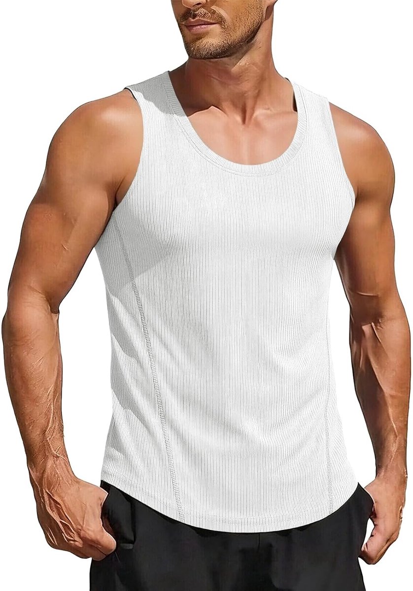 Cmdr Tanktop voor heren, voor fitness, gym, workout, mouwloos, voor bodybuilding