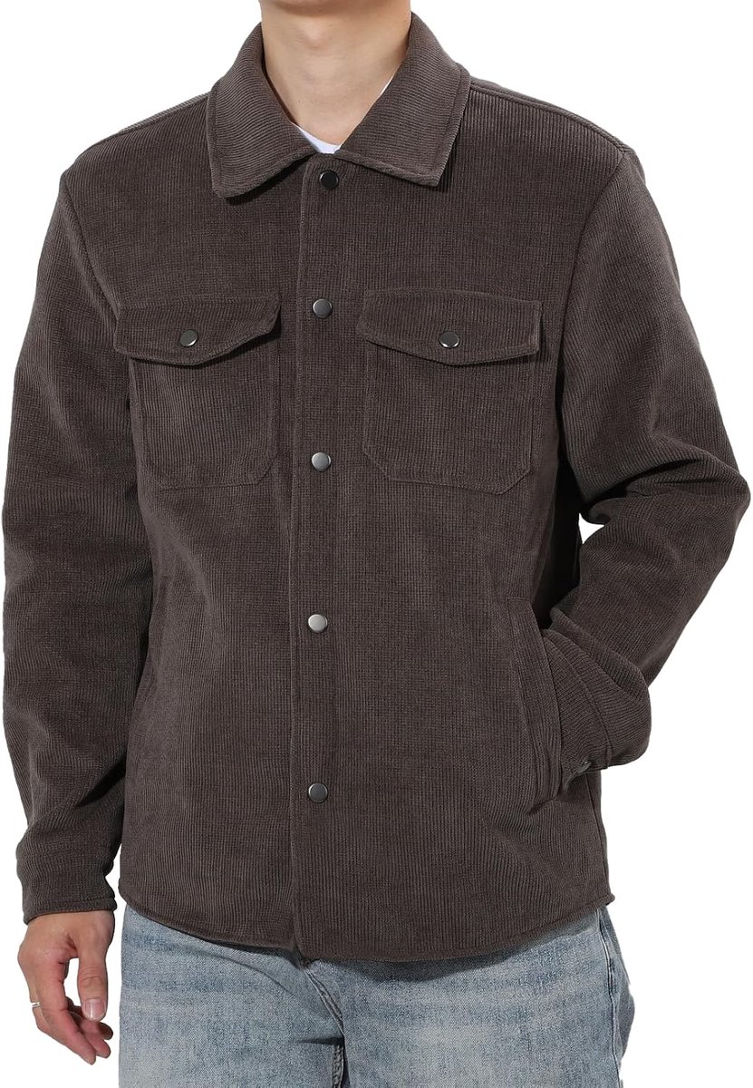 Jas voor heren, outdoor, windbreaker, casual, lange mouwen, herfst, winter, jas met klep en zakken