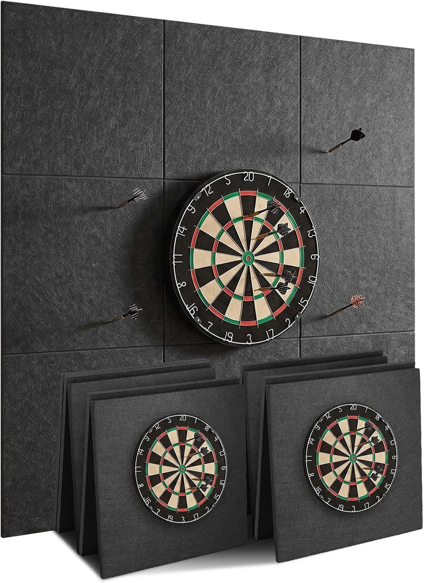 9-delige muurbescherming voor dartborden, modulair, samengesteld dartbord-frame, zelfklevend