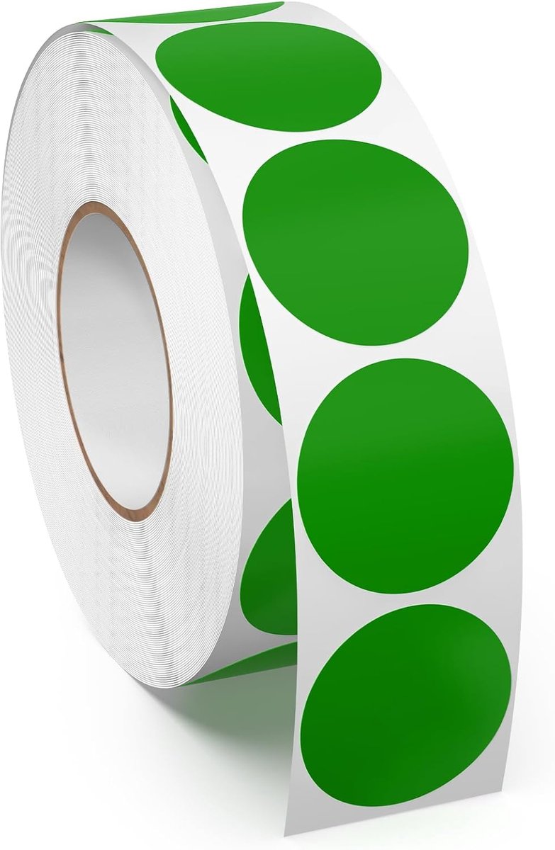 Ronde stickers 25 mm, 1000 stuks