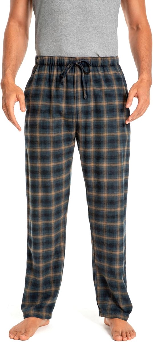 100% Katoen Geweven Poplin Comfortabele Pyjama/Lounge Broek Met Zakken