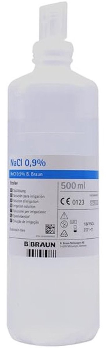 Fysiologische Oplossing 500 ml - Steriele Zoutoplossing voor Wonden