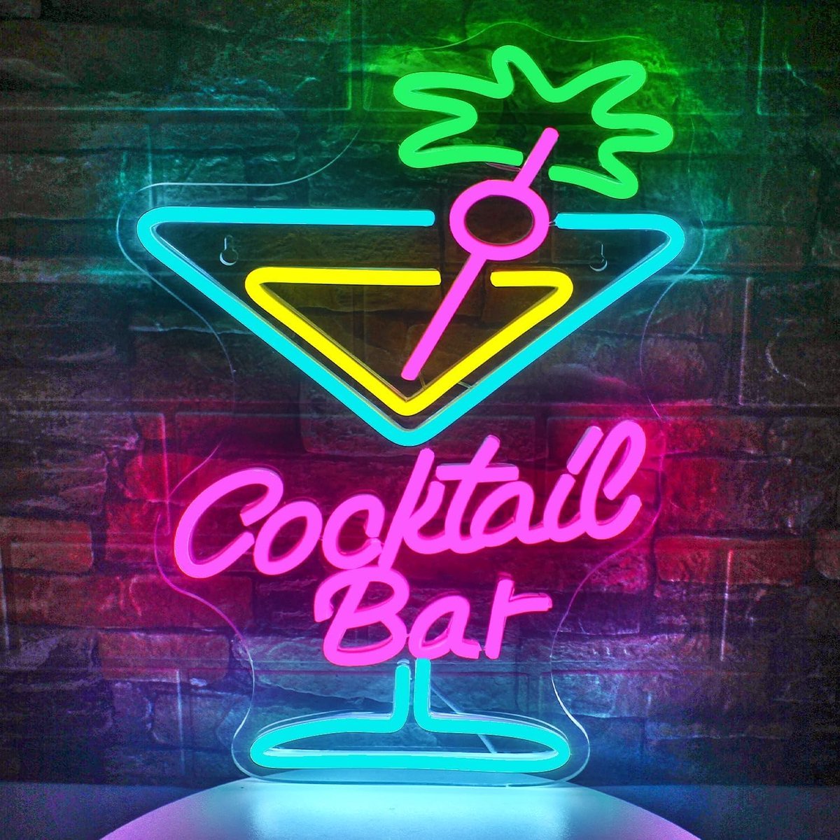 Cocktail neonborden voor wanddecoratie bier bar man grot club slaapkamer led dimbaar neonlicht teken voor hotel pub cafe verjaardagsfeestje man grot (dimbare cocktail)