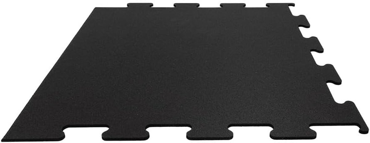Zwart - 106 x 106 cm - 10 mm - sportmat voor fitnessvloer in homegym