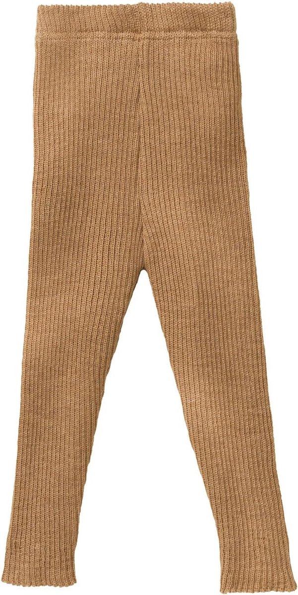 Leggings-Light, lichte gebreide legging voor lente en zomer, 100% biologische merinowol GOTS, IVN Best | Baby Peuter Kind Unisex | Made in Germany, karamel, 122/128 cm