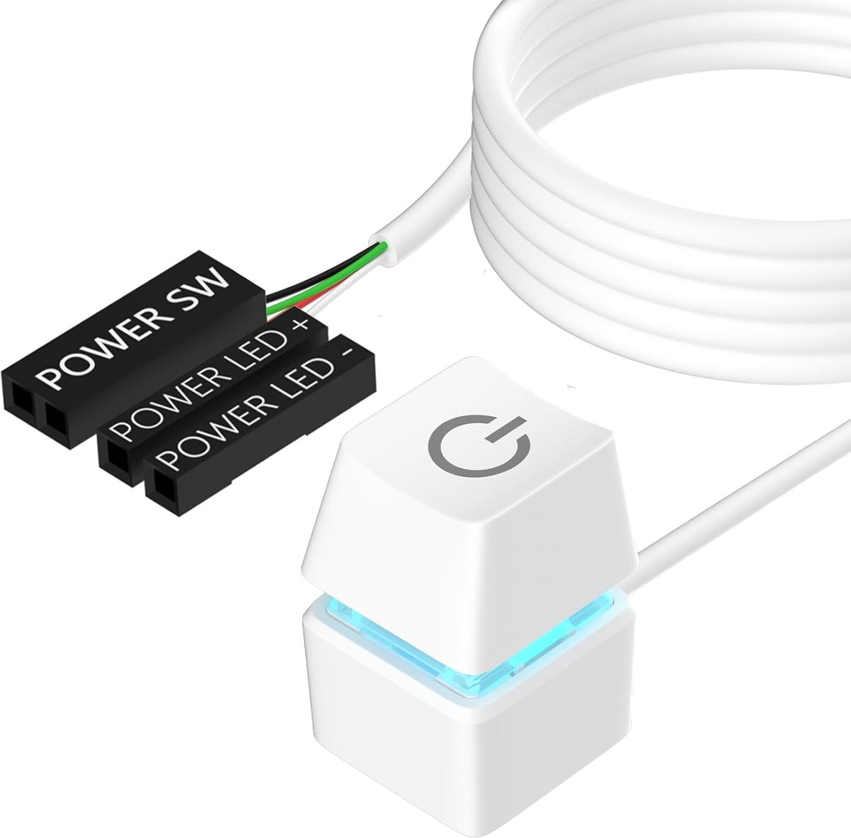 Schakelaar Externe Power Knop Voeding Controle Kabel, Desktop Computer Case Moederbord Schakelaar On/Off LED Licht Kabels