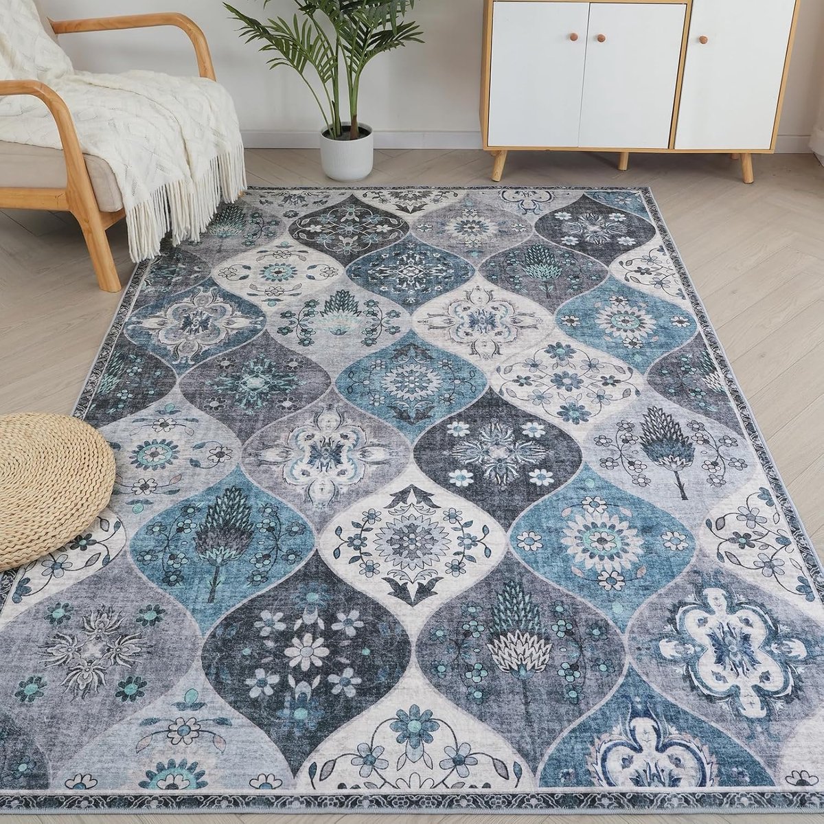Tapijt, ultrazacht, antiek, lage pool voor woonkamer, slaapkamer, kinderkamer, 160 x 230 cm