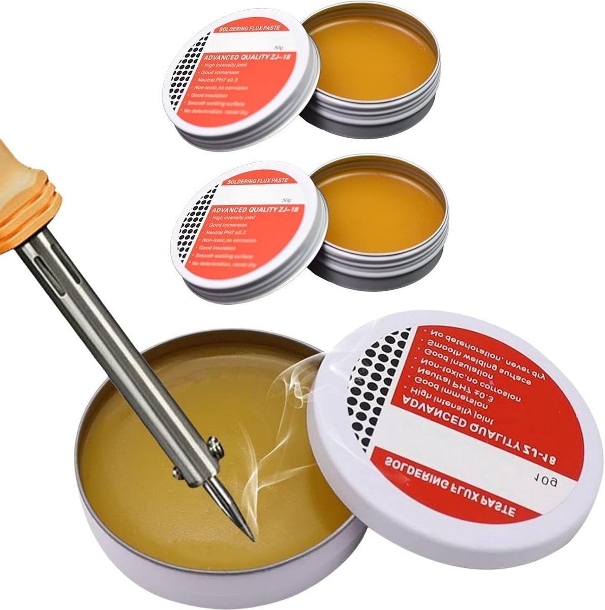 Soldeerpasta, Soldeervloeistof-Tinpasta, Soldeerdraad, Soldeervet, Flux Solderen, Soldeer Pasta, Soldeervloeistof, Soldeerflux, Soldeervet Flux, voor Goud, Koper, IJzer, Tin, Instrumenten